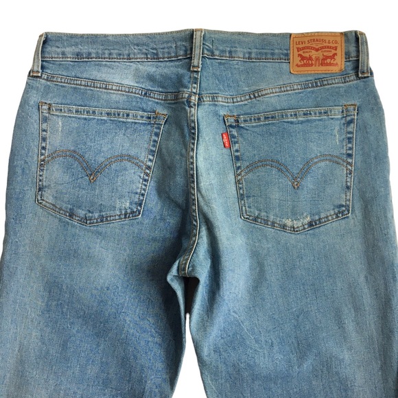 Levi’s Boyfriend Distressed Light Wash Denim Jeans Size 30 - Picture 6 of 17